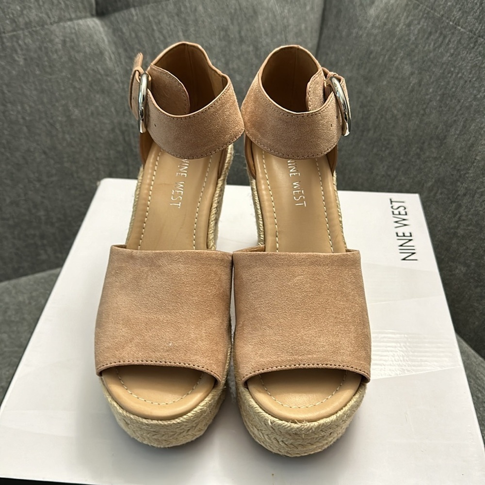 Nine West Tan Wedge Sandals - Picture 7 of 7